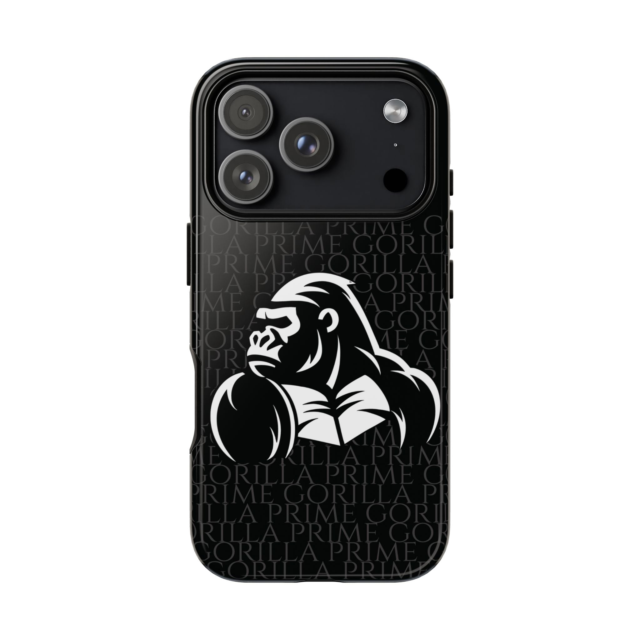 Prime Gorilla Rugged Phone Case — Bold Black Protective Cover