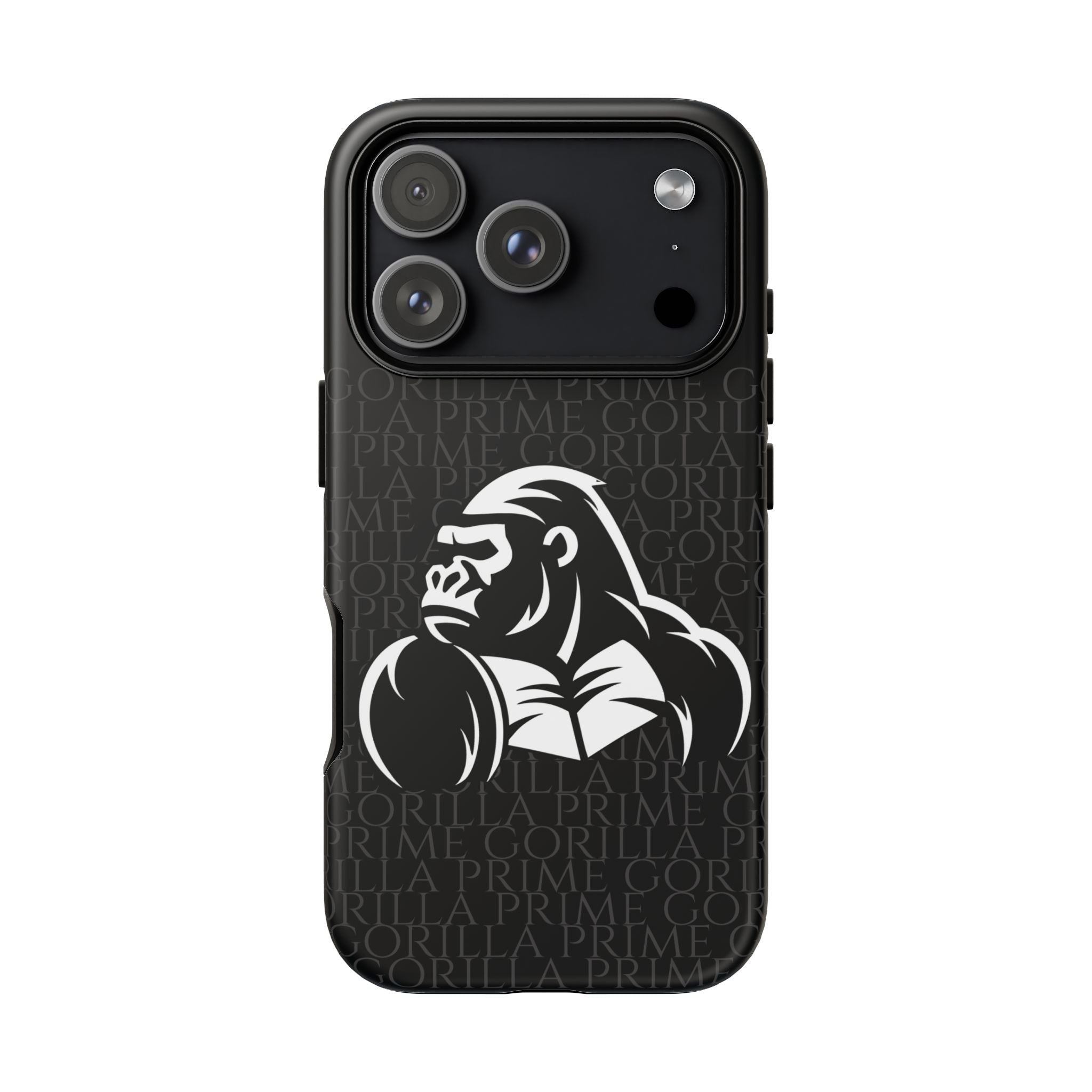 Prime Gorilla Rugged Phone Case — Bold Black Protective Cover